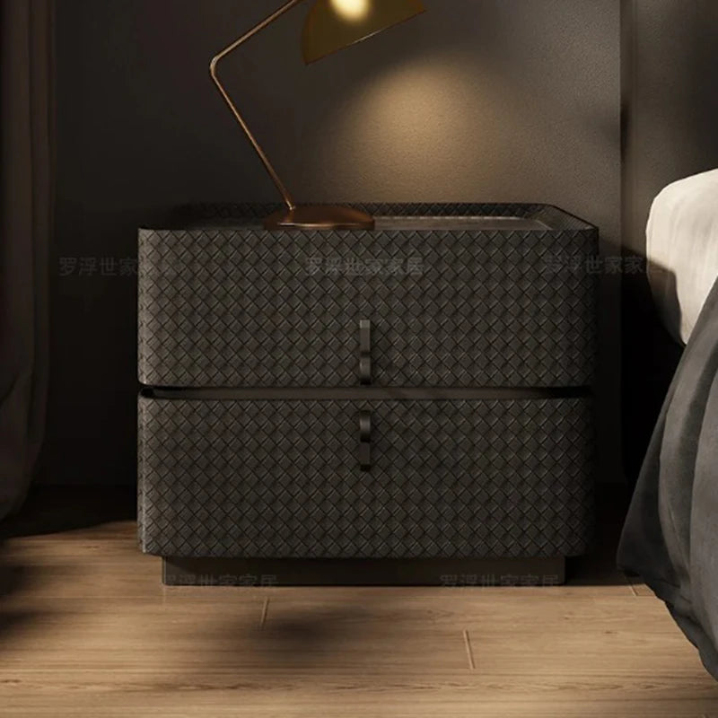 Stone Top Bedside Table