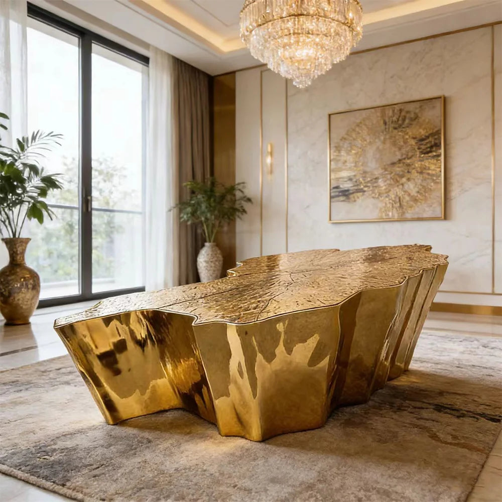 Sculptural Metal Coffee Table
