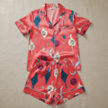 Printed Silk Short-Sleeve Set