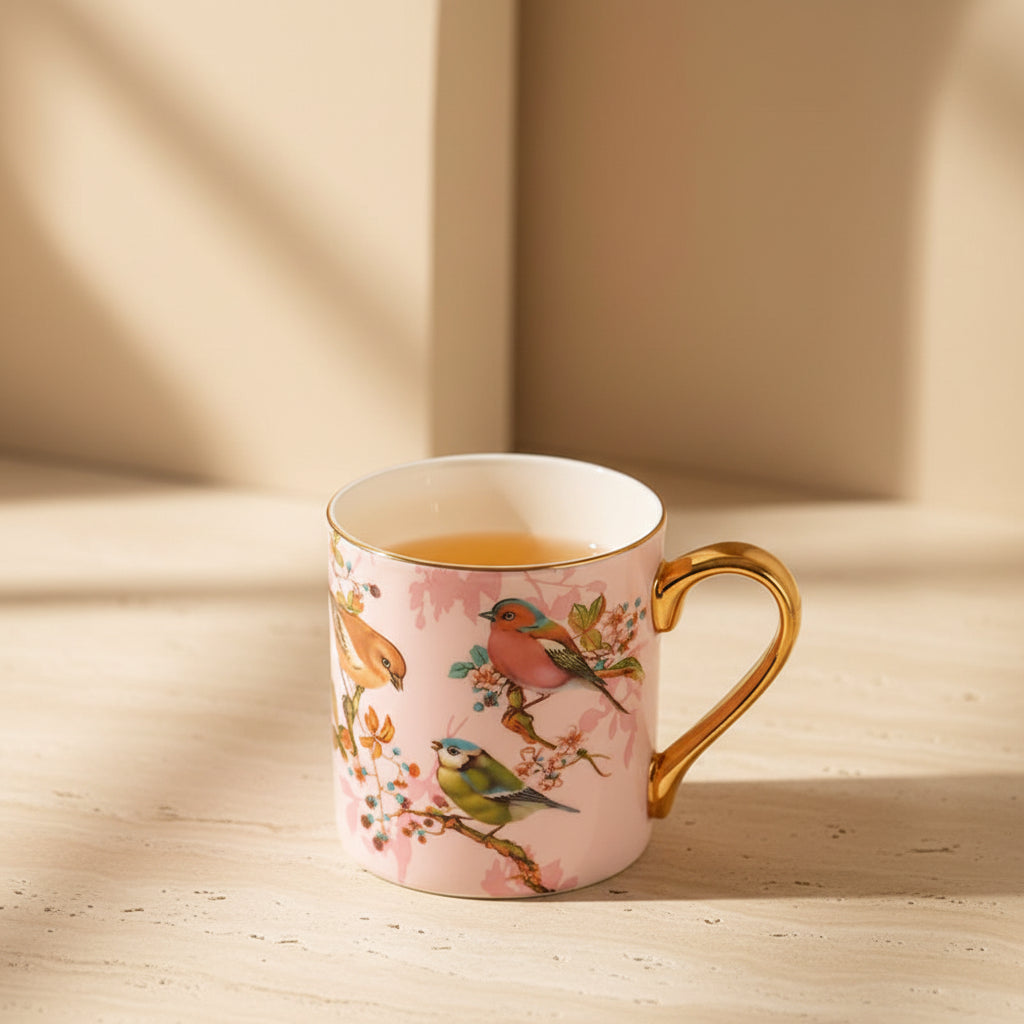 Floral Bone China Mug Set