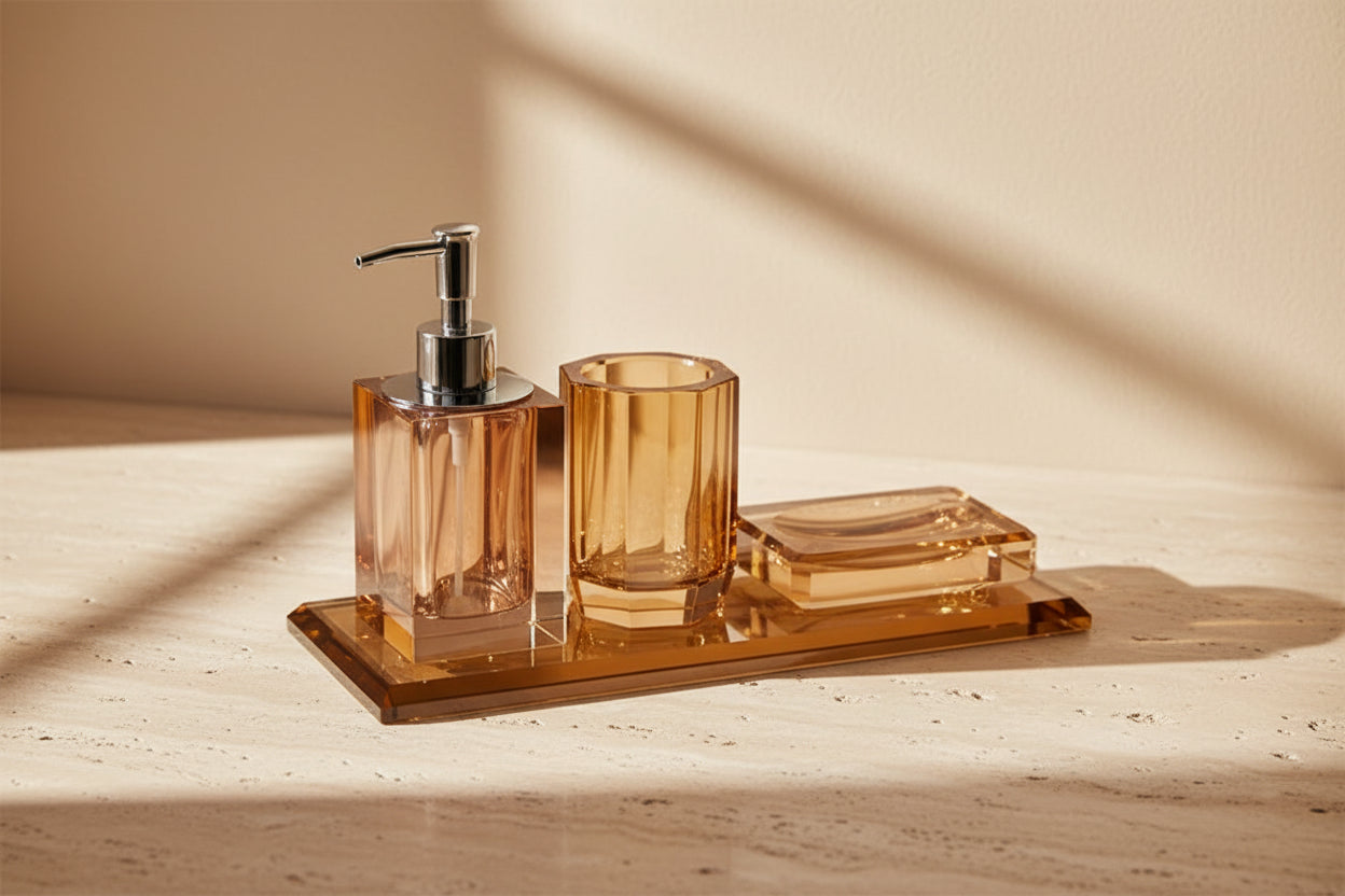 Glass Dispenser & Tray Set