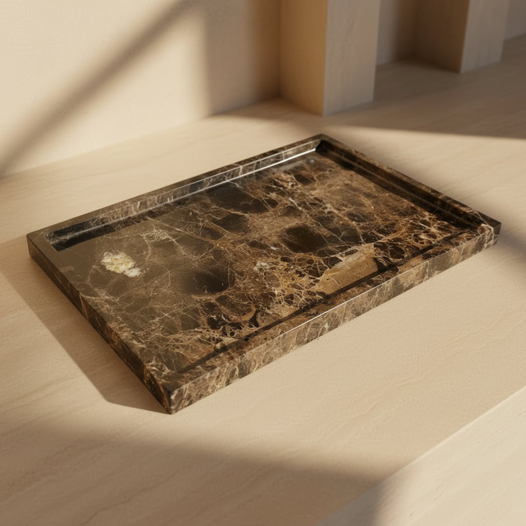 Brown Marble Tray