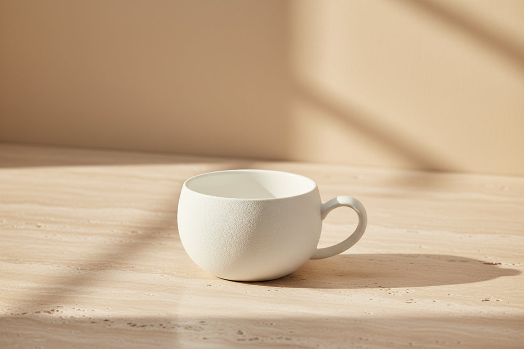 Hand-Painted Ceramic Cup & Saucer