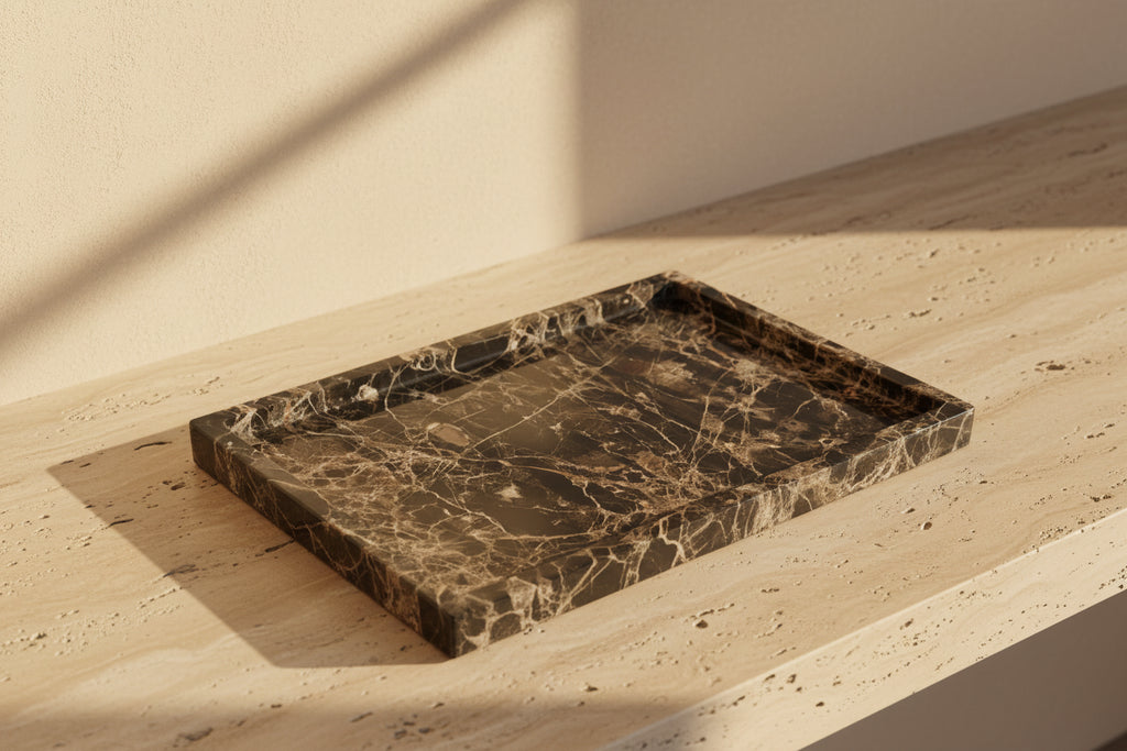 Brown Marble Tray