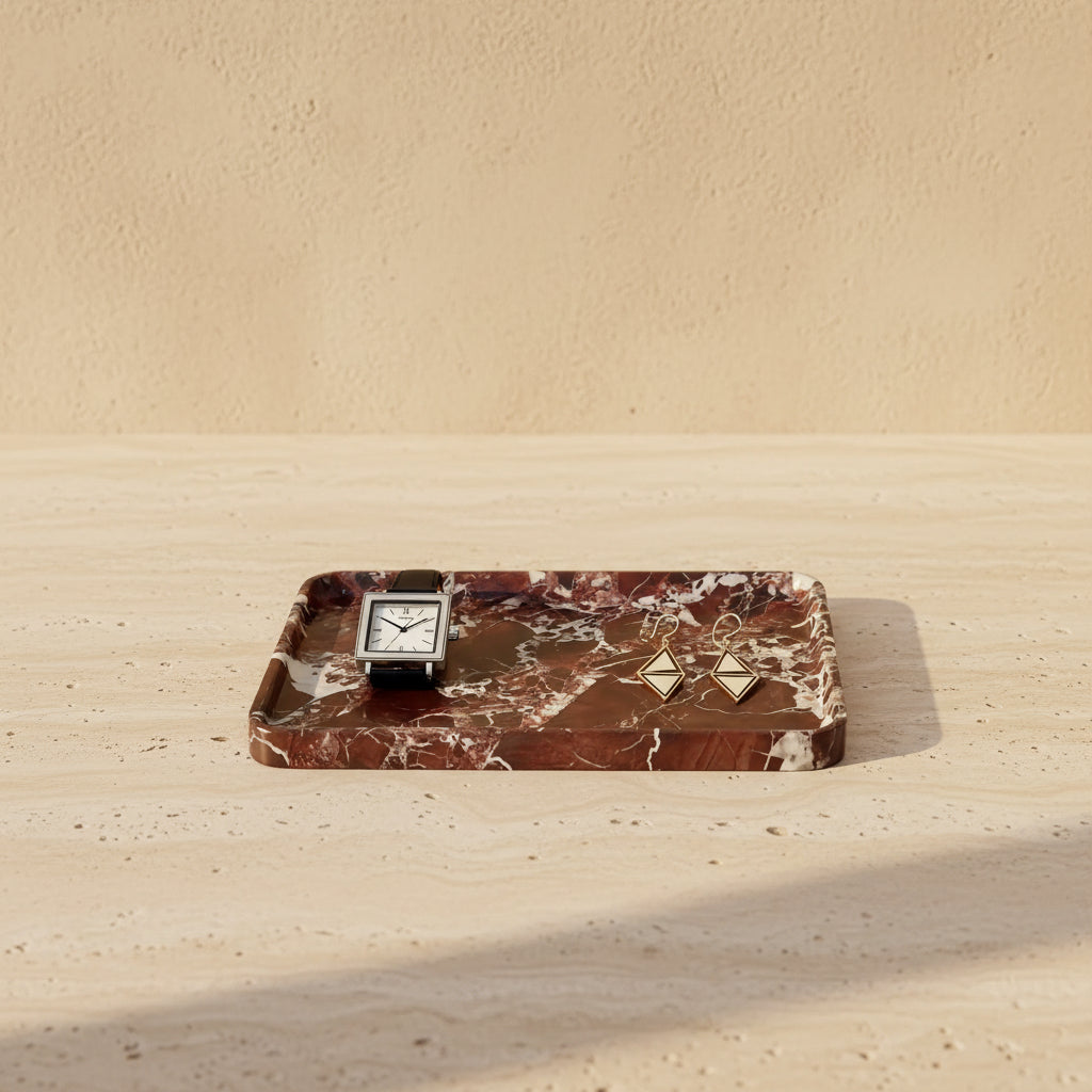 Blush Marble Vanity Tray