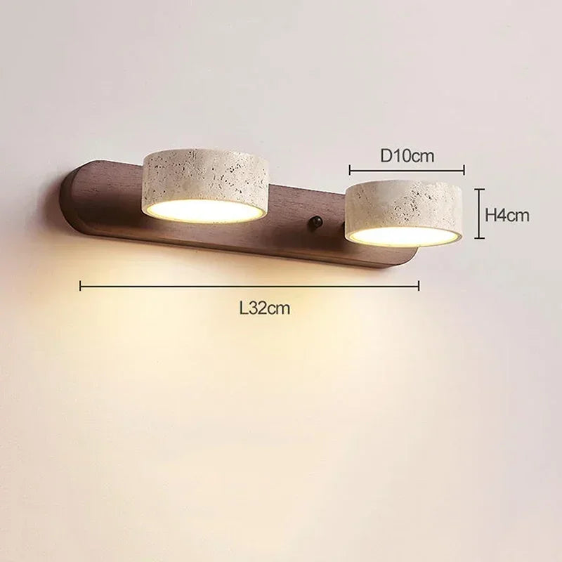 Dual Stone Vanity Wall Light